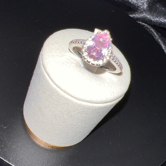 Jewelry - S925🌸AAA PINK CZ Tear Drop Ring🌸 SIZE 8 GORGEOUS